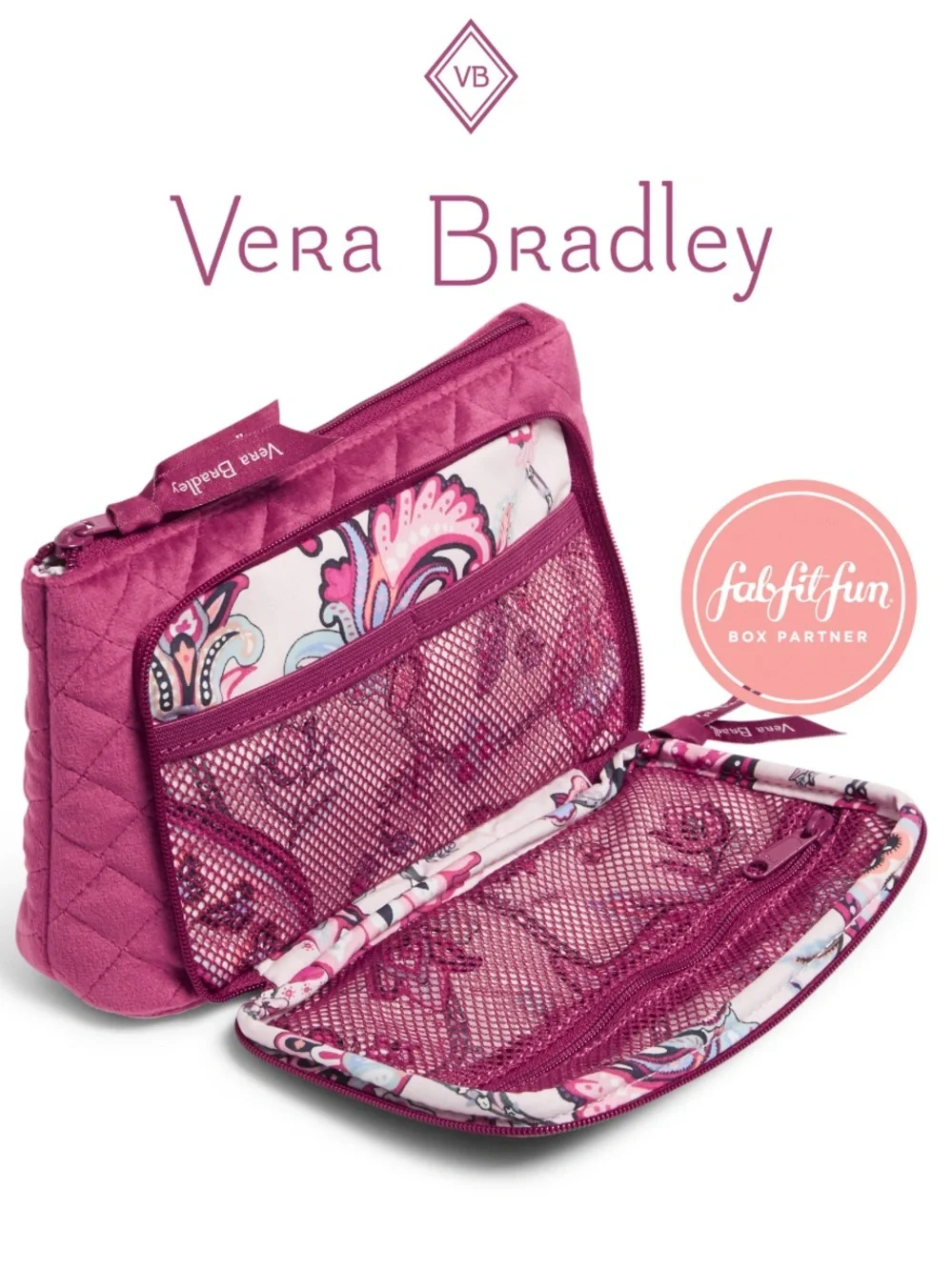 NWT Vera Bradley Compact Organizer In Majestic Magenta